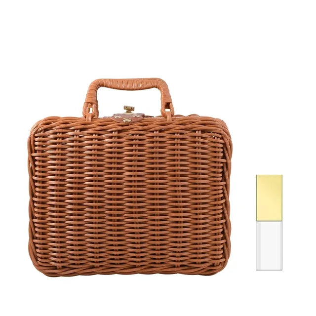 Personalised USB With Wicker Basket Photo Gift Box Case For Wedding Or Anniversary