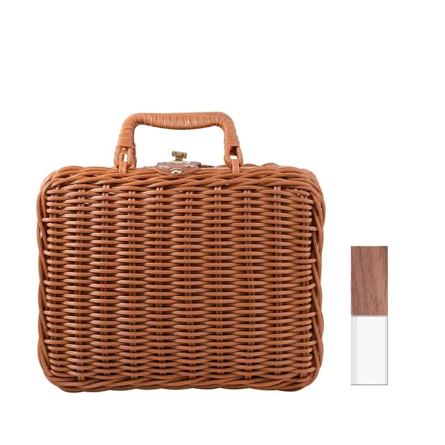 Personalised USB With Wicker Basket Photo Gift Box Case For Wedding Or Anniversary