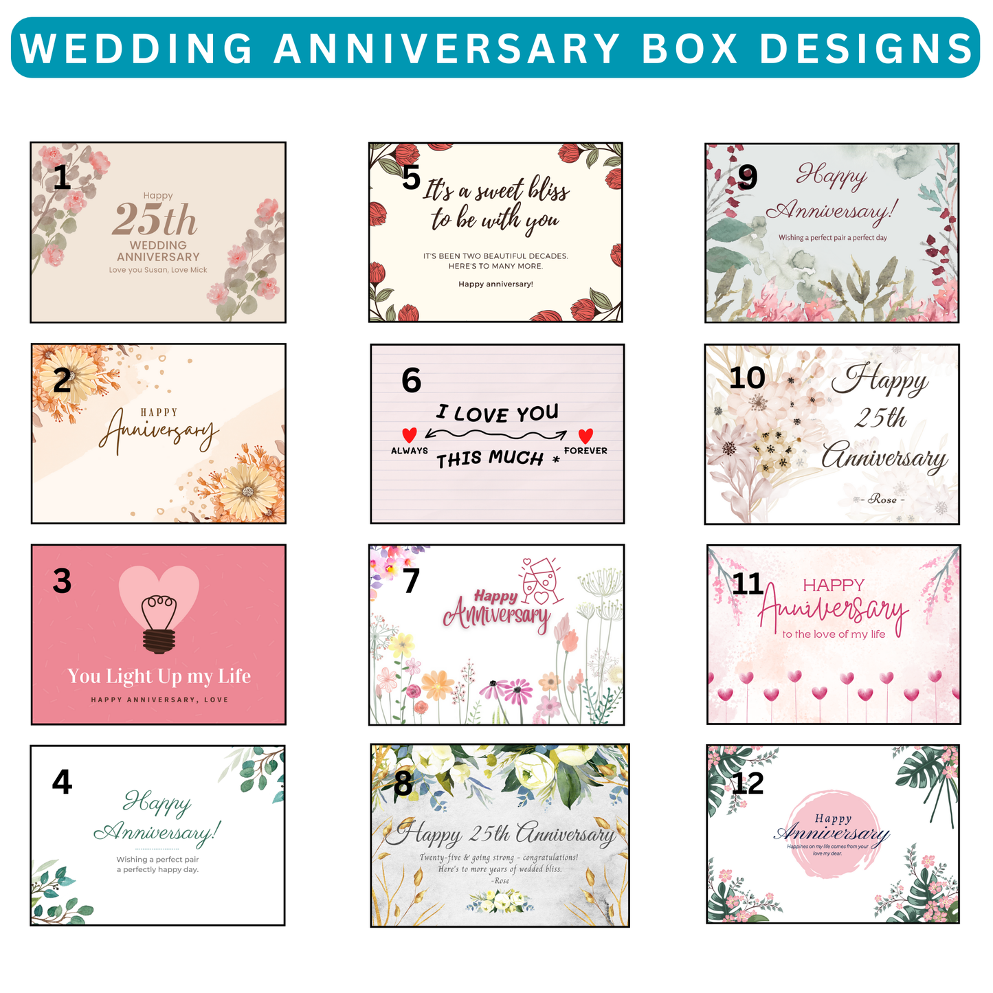 Wedding Anniversary Personalised USB Box Gift