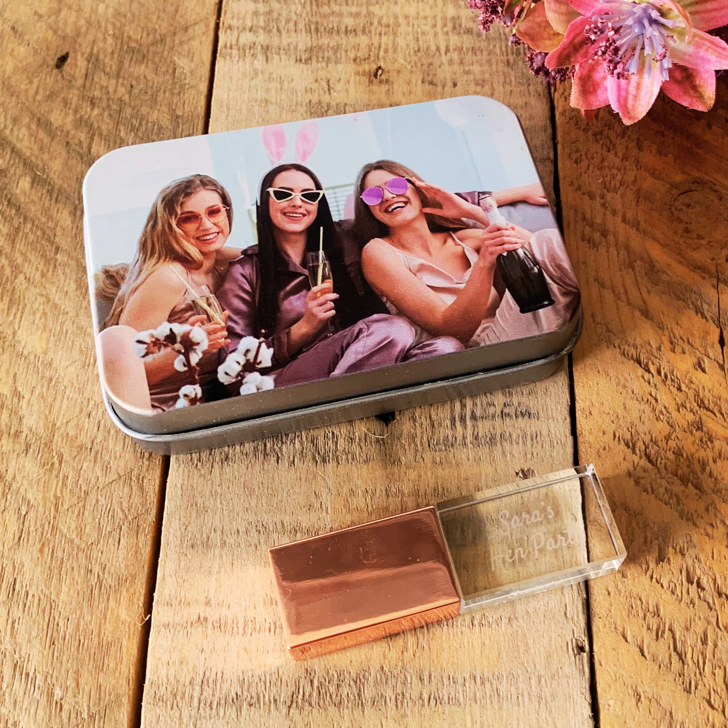 Personalised Photo Tin With USB