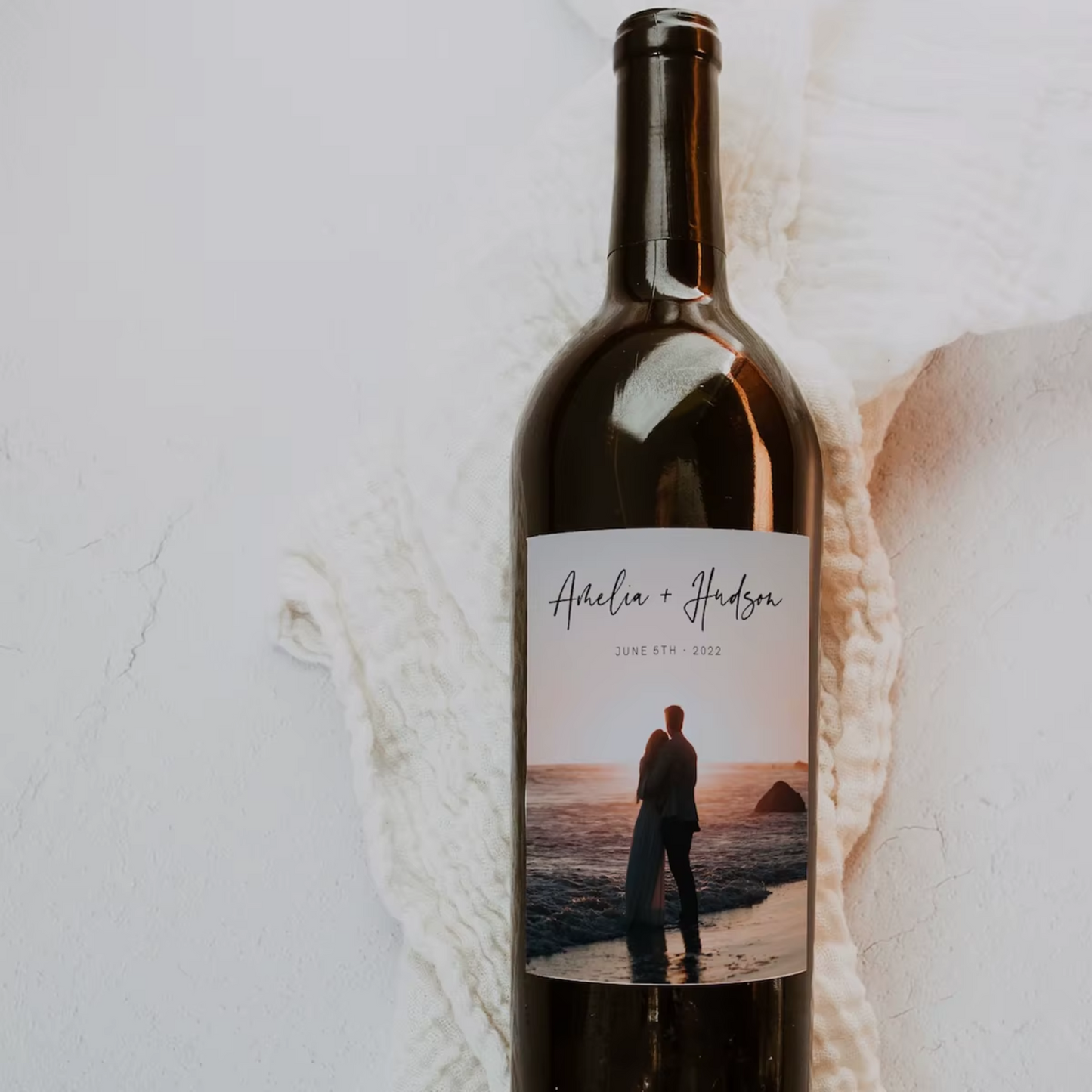 Custom Photo Wine Bottle Labels