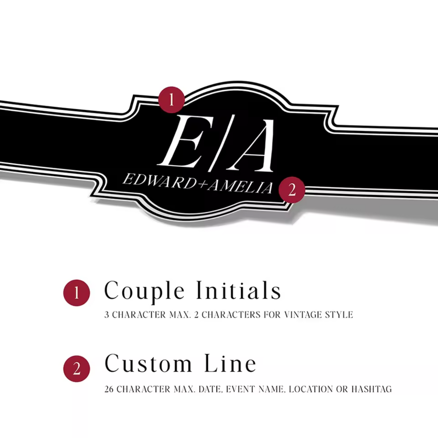 Custom Wedding Cigar Label Bands - 69pcs
