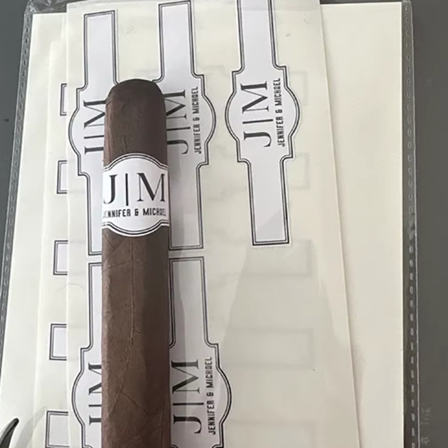 Custom Wedding Cigar Label Bands - 69pcs