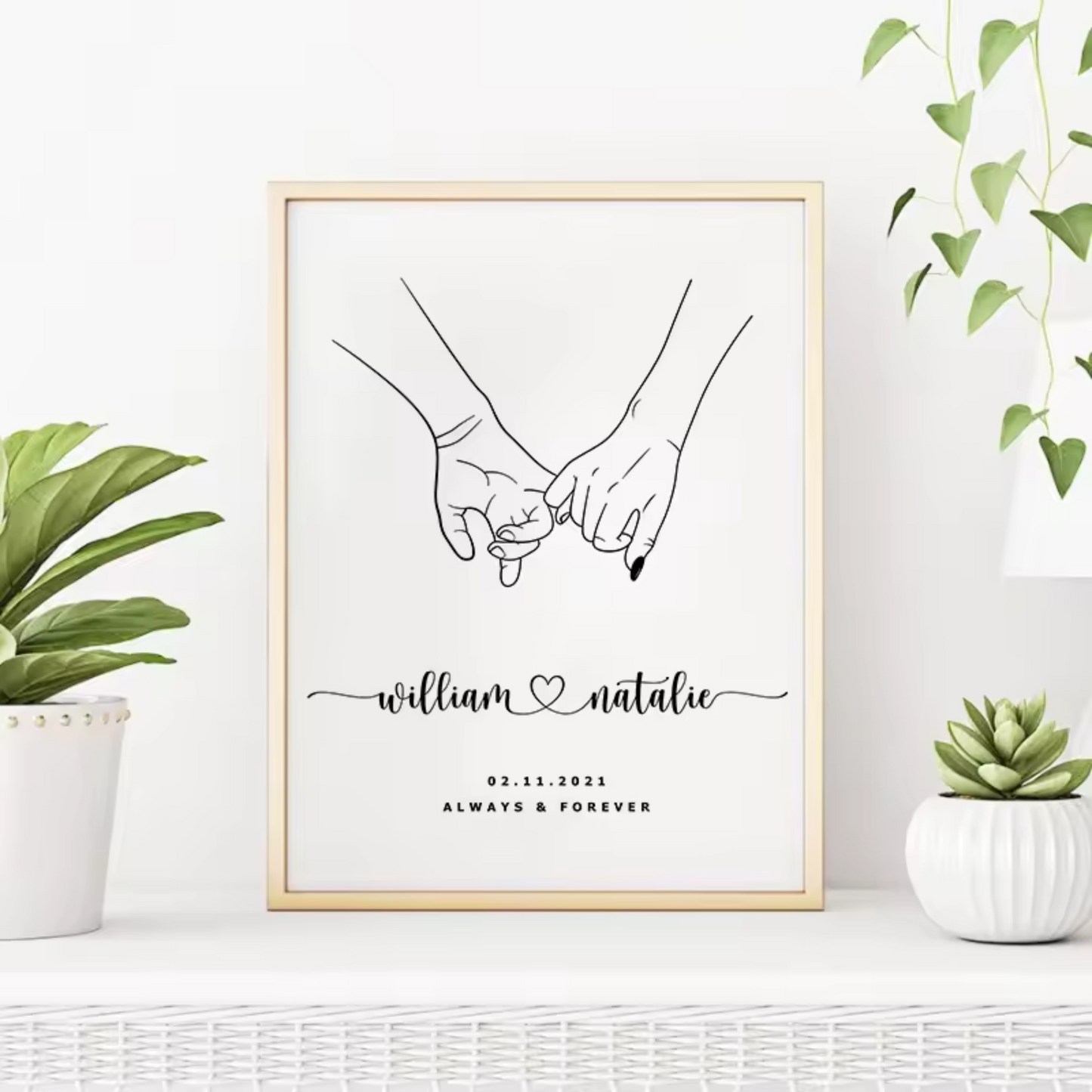 Personalised Couples Name Canvas Print