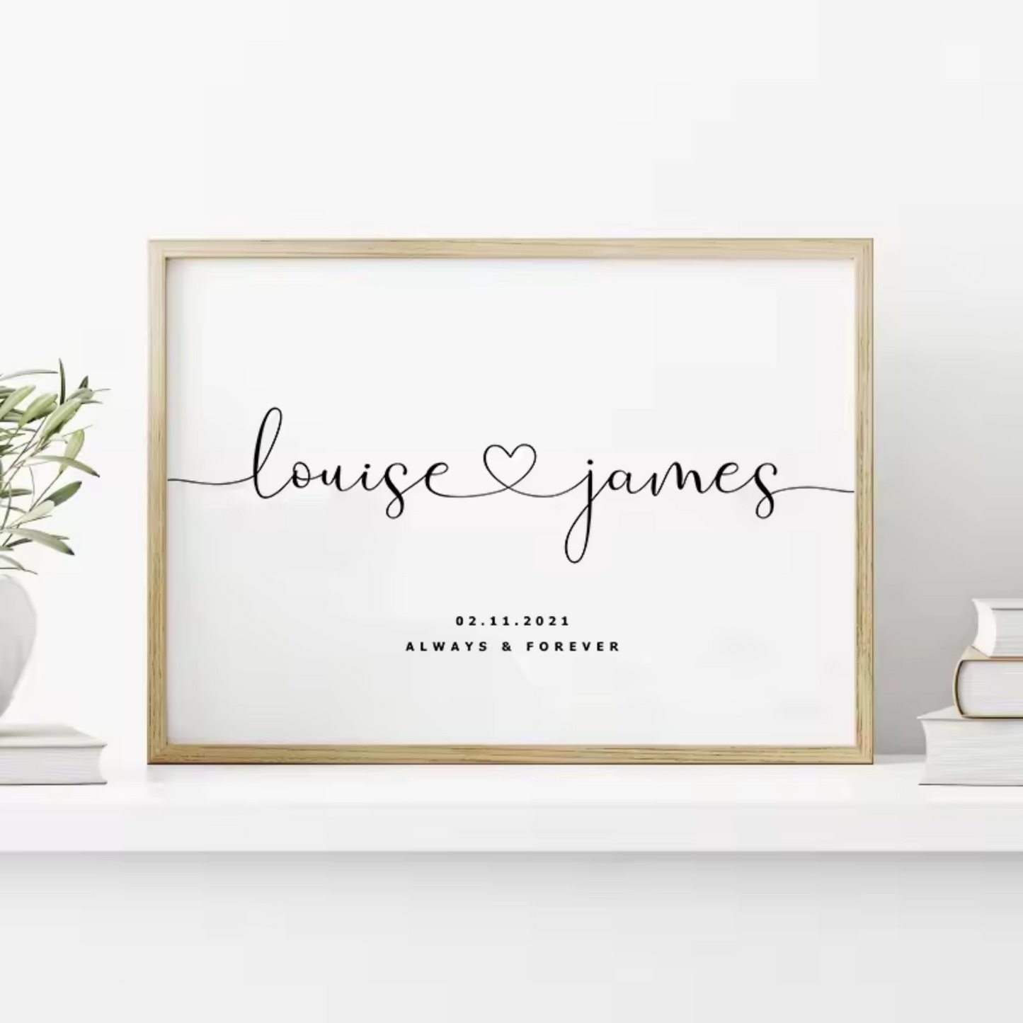 Personalised Couples Name Canvas Print