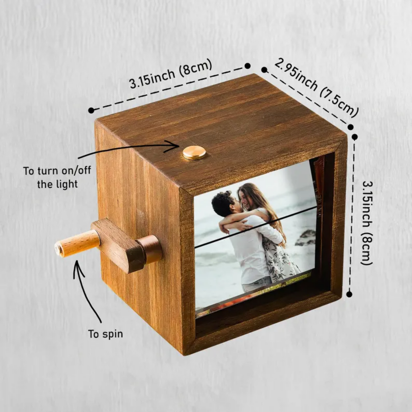Personalised Wooden Photo Flipbook Box