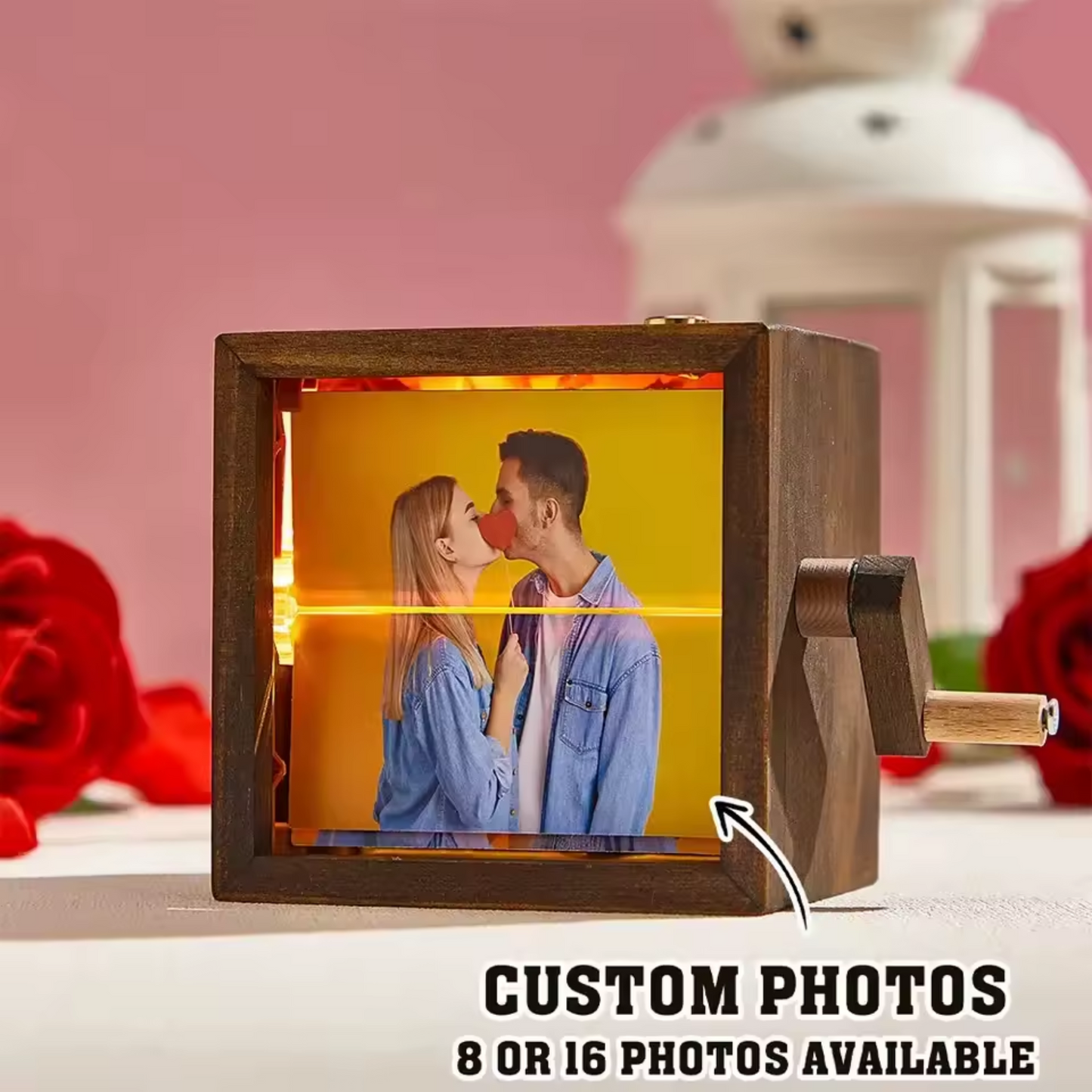 Personalised Wooden Photo Flipbook Box