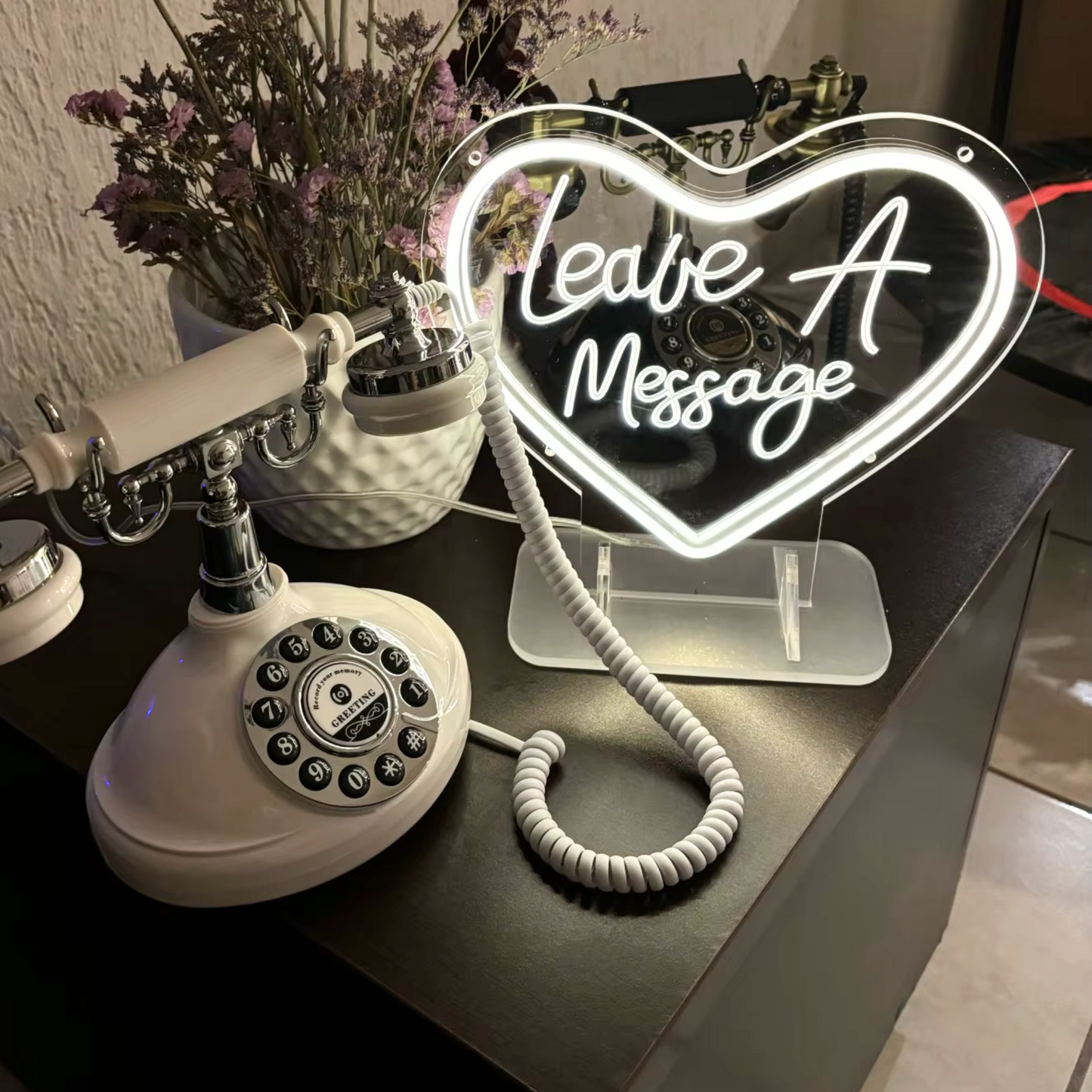 Leave A Message Neon Sign For Audio Guestbook Wedding