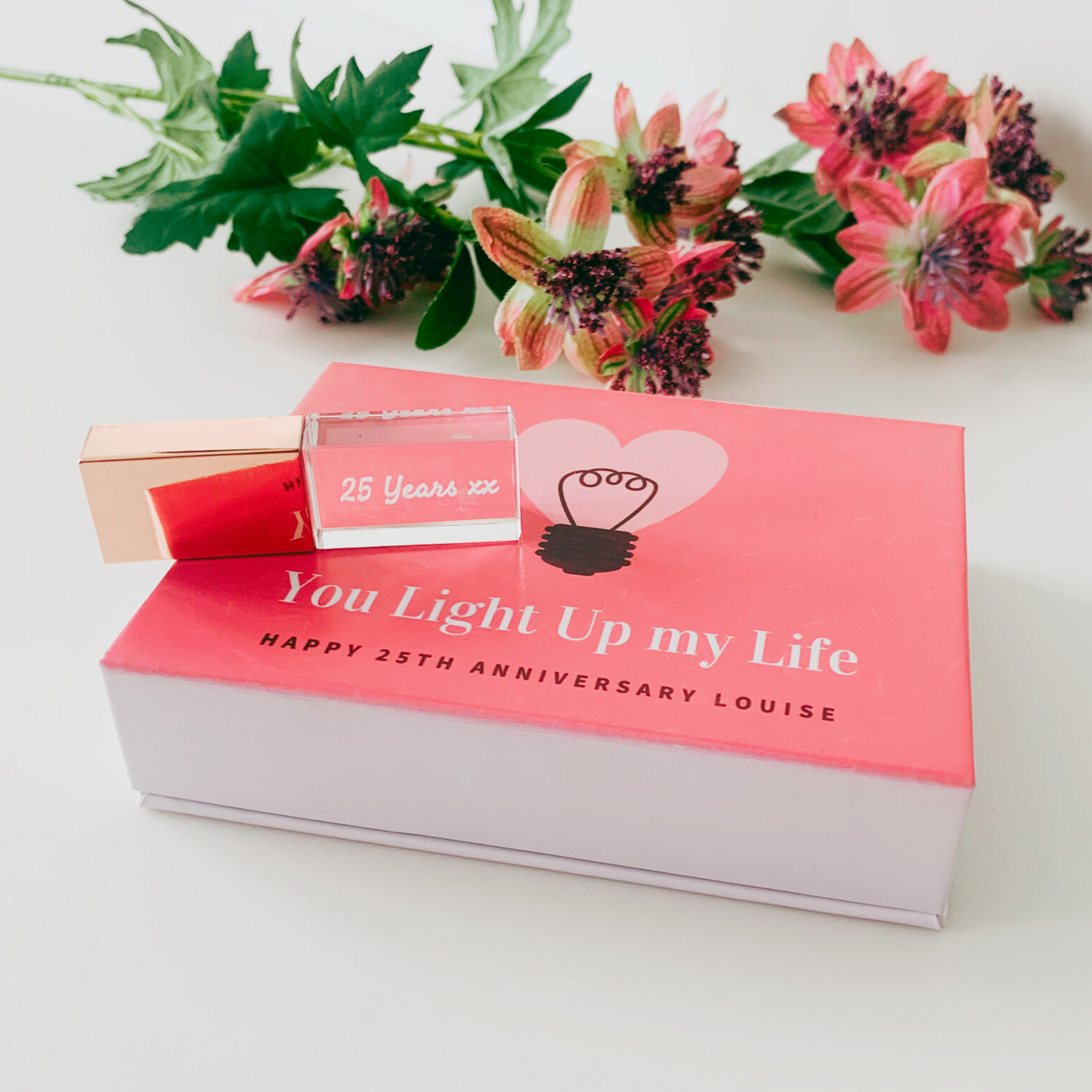 Wedding Anniversary Personalised USB Box Gift