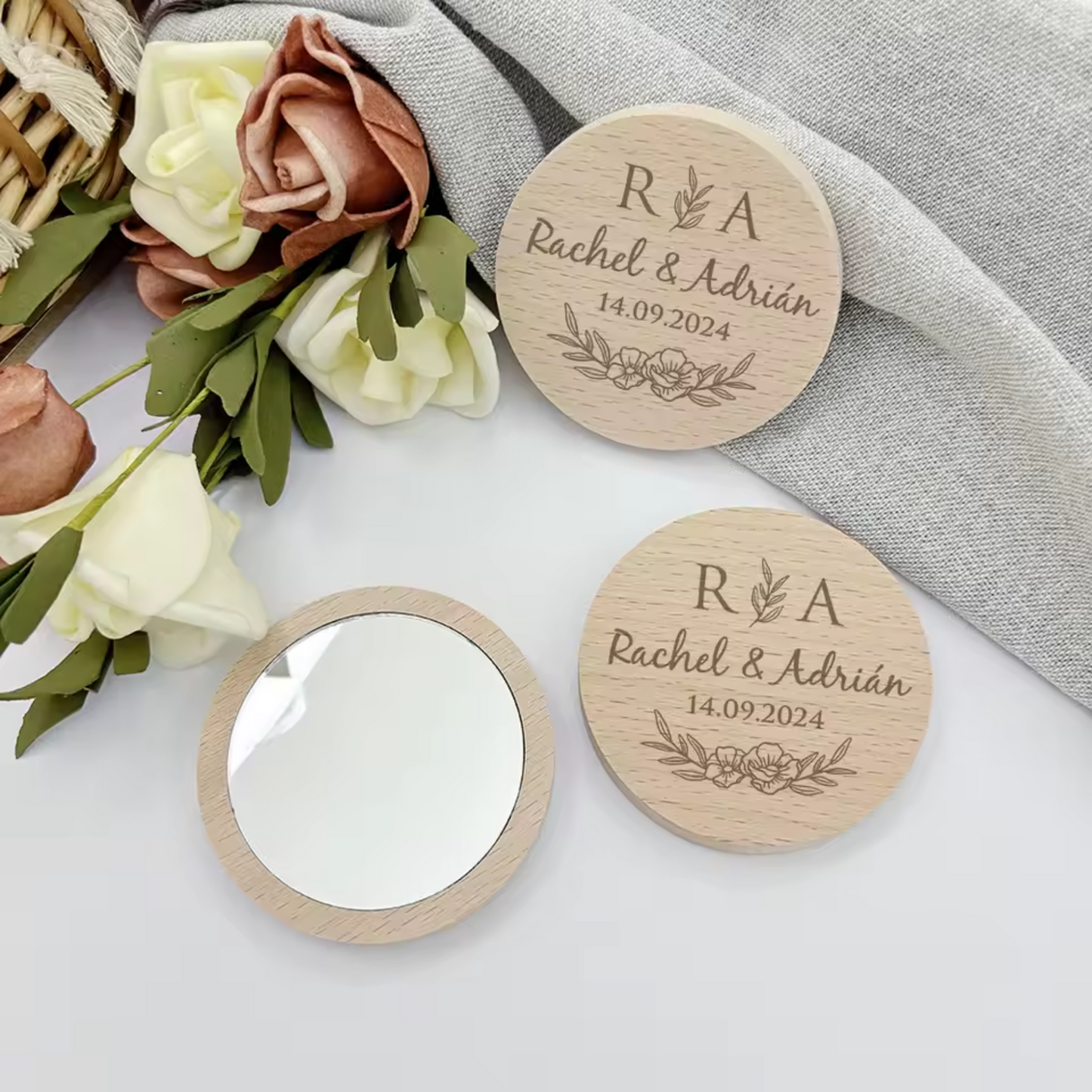 Personalised Mirrors For Wedding Guests
