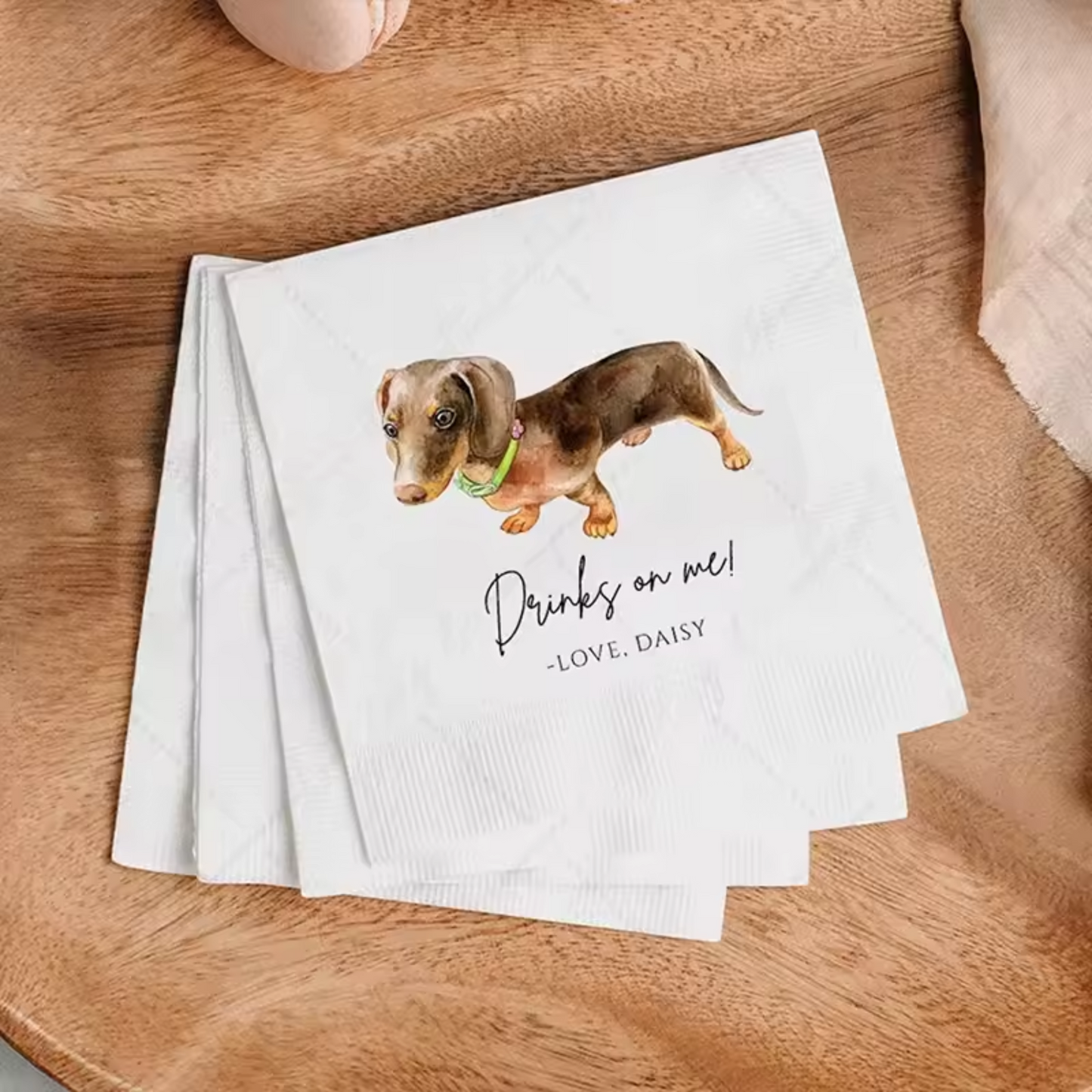 Personalised Wedding Napkins – Custom Printed (Pack of 50)