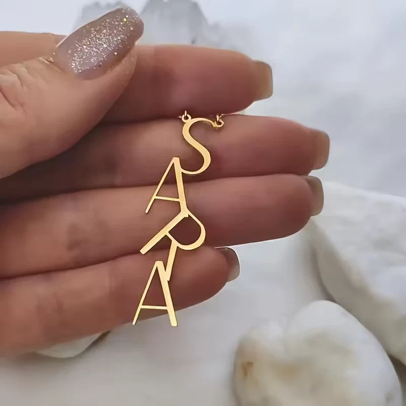 Personalised Vertical Name Necklace