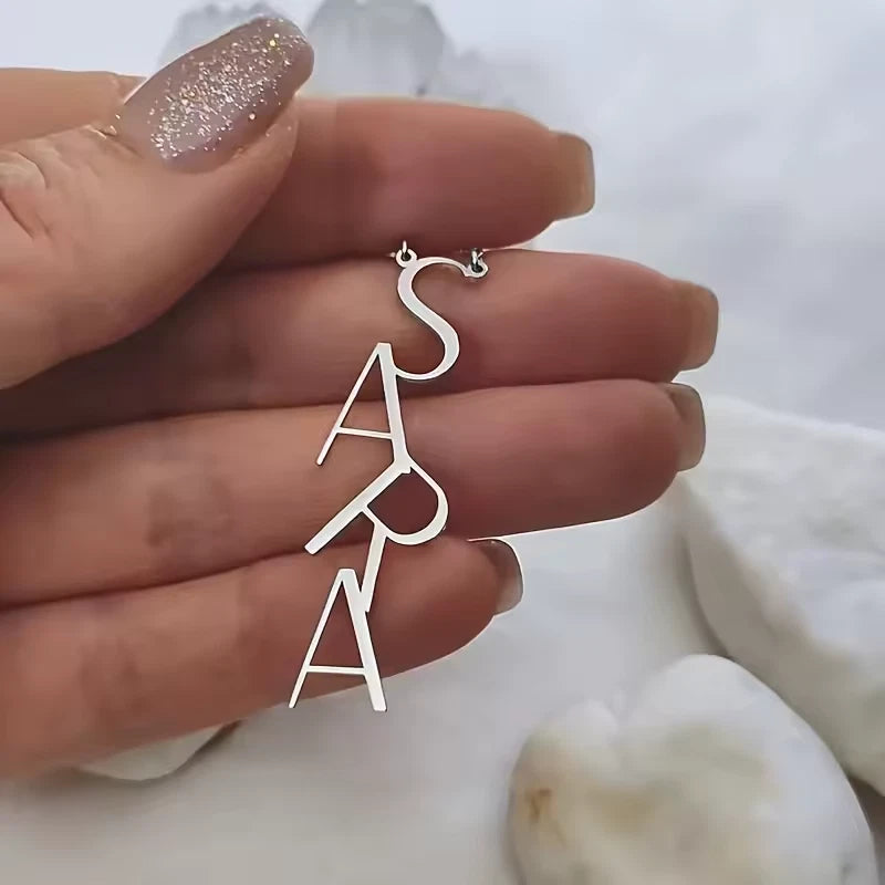 Personalised Vertical Name Necklace