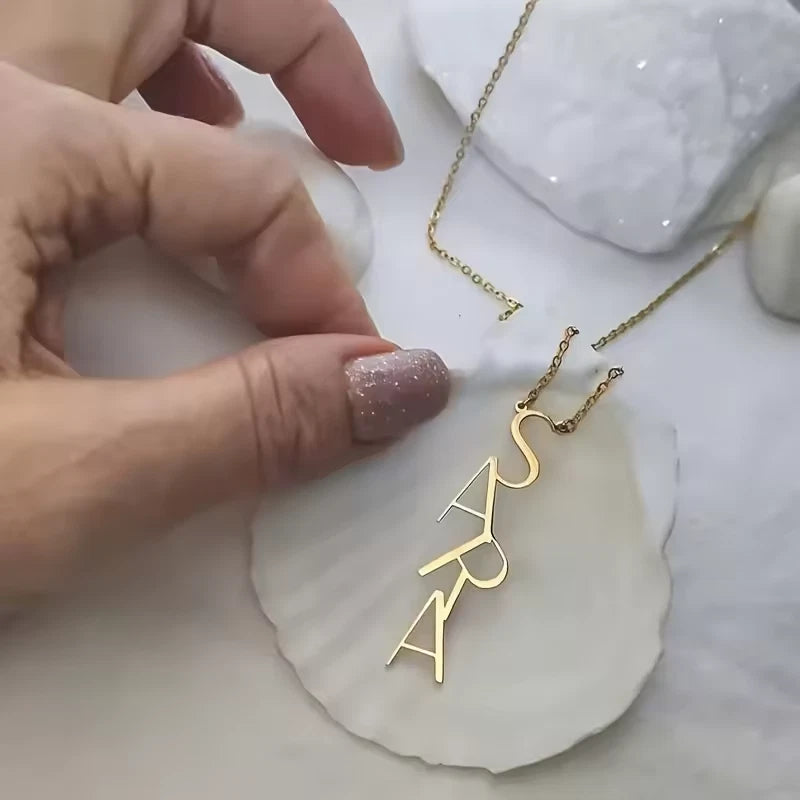 Personalised Vertical Name Necklace