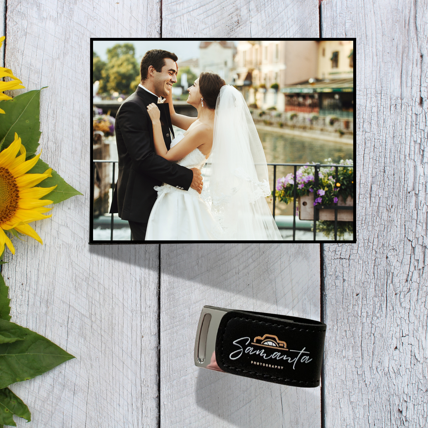 Personalised Leather USB With Black Printed Gift Box 4GB - 64GB Custom Logo