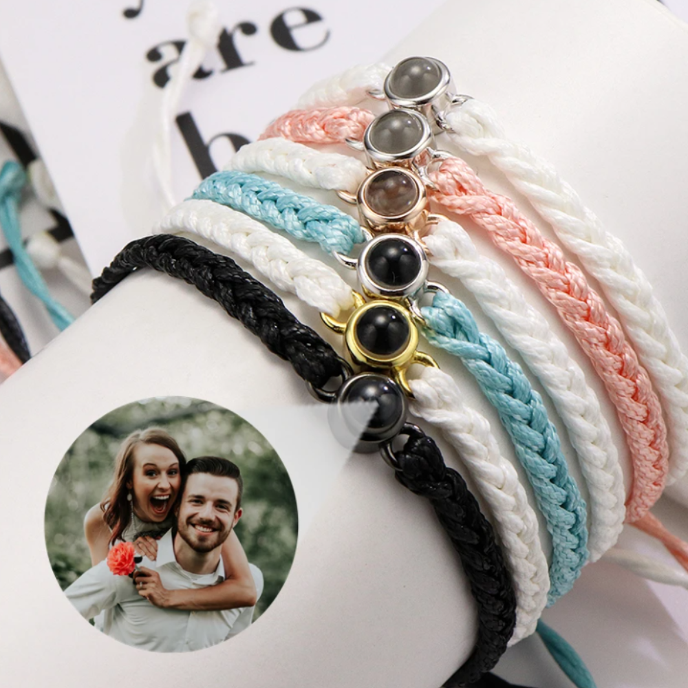 Photo Projection Rope Bracelet Personalised Custom Gift