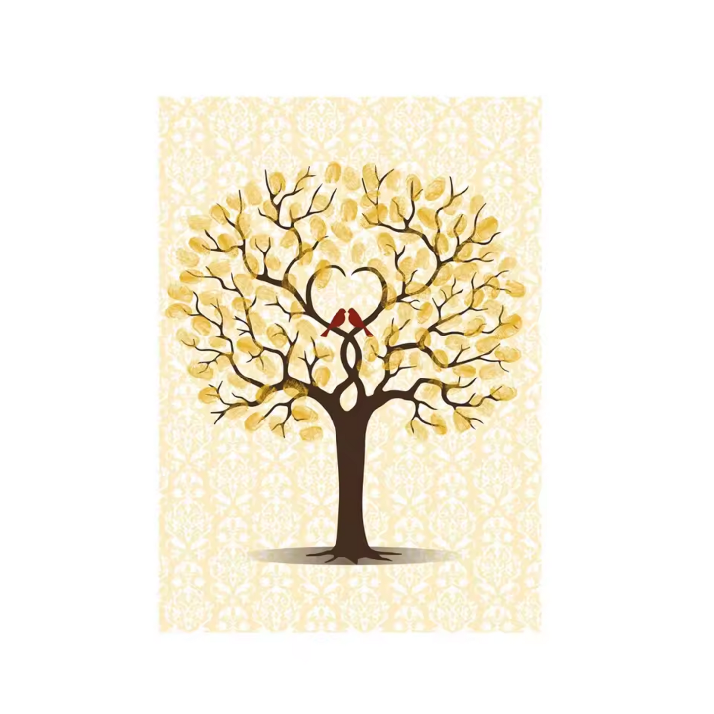 Personalised Wedding Guestbook Fingerprint Tree Canvas
