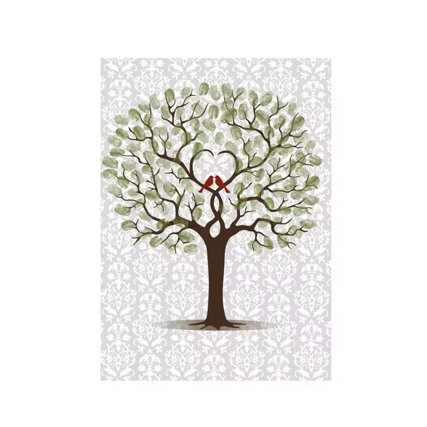Personalised Wedding Guestbook Fingerprint Tree Canvas