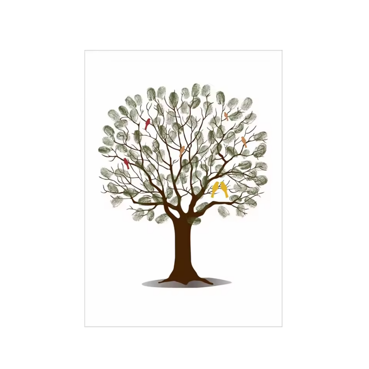 Personalised Wedding Guestbook Fingerprint Tree Canvas