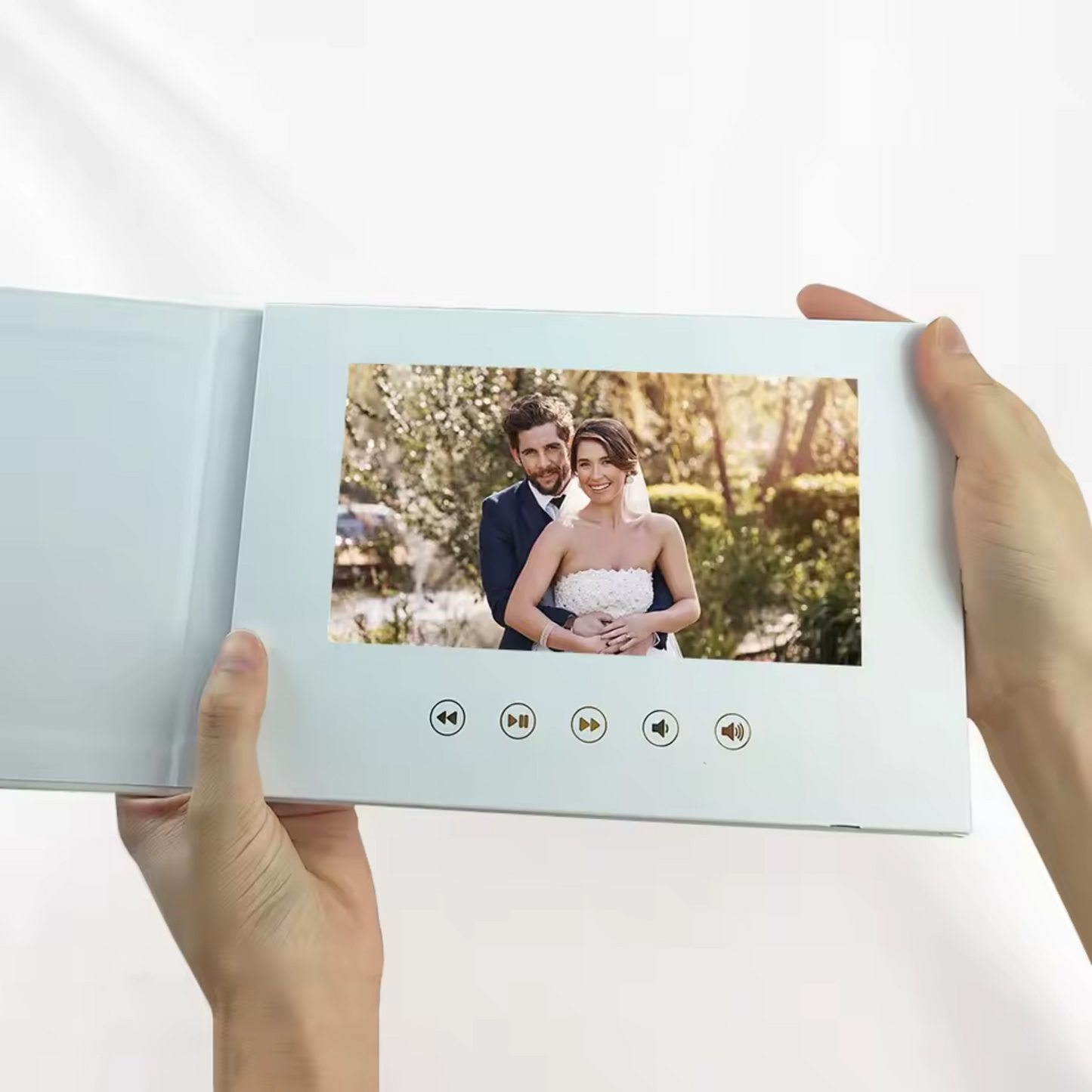 Luxury Linen Wedding Video Photo Book
