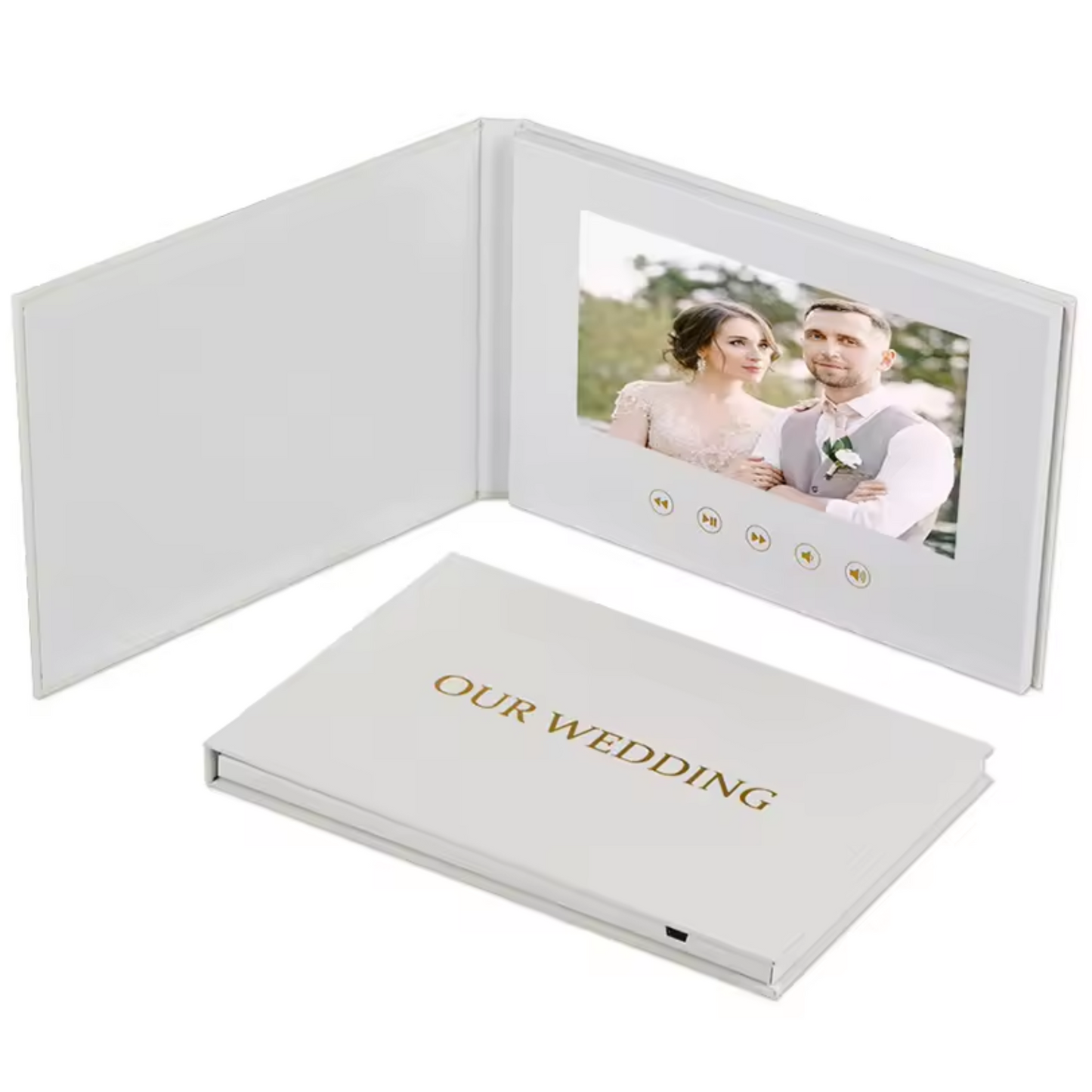 Luxury Linen Wedding Video Photo Book