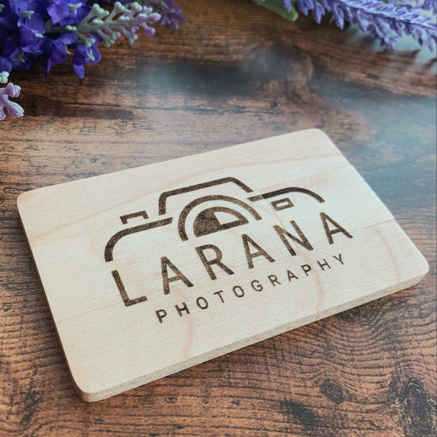 Personalised Wooden USB Credit Card 4GB - 64GB