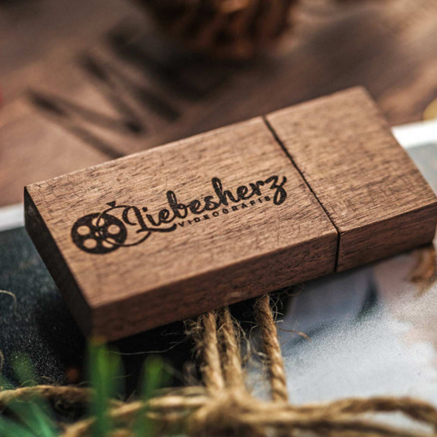 Personalised Wooden Block USB 4GB - 64GB