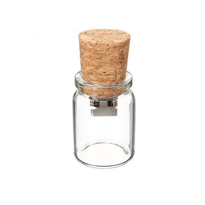 Personalised Glass Cork USB Bottle 4GB - 64GB