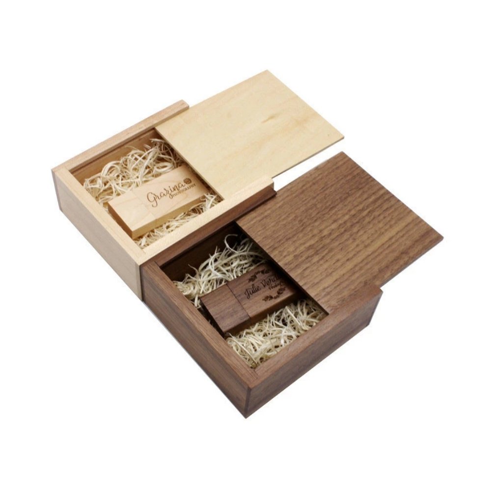 Personalised Block USB With Square Gift Box 4GB-64GB - Etchoo