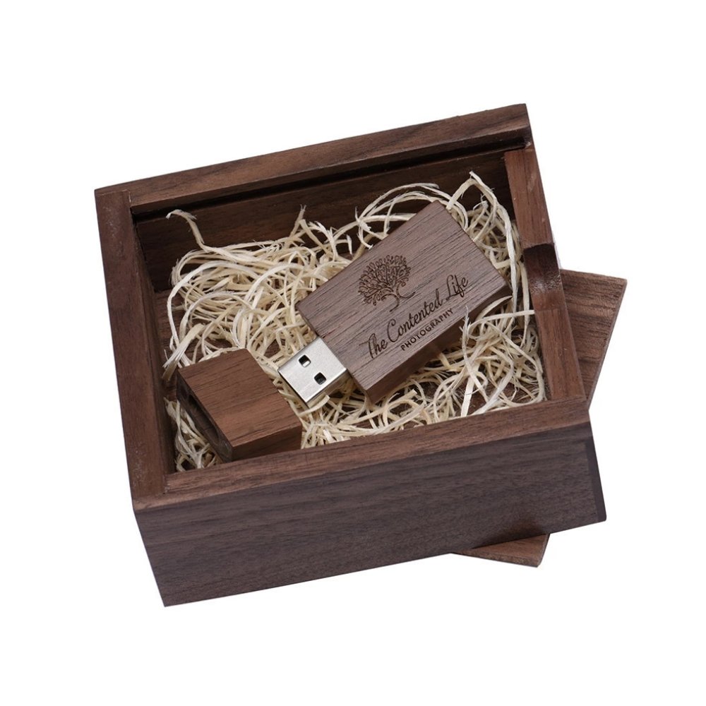 Personalised Block USB With Square Gift Box 4GB-64GB - Etchoo