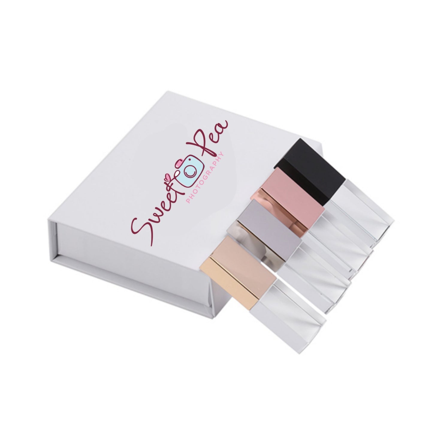 Personalised Crystal Luxury USB With Printed Gift Box 4GB - 64GB - Etchoo