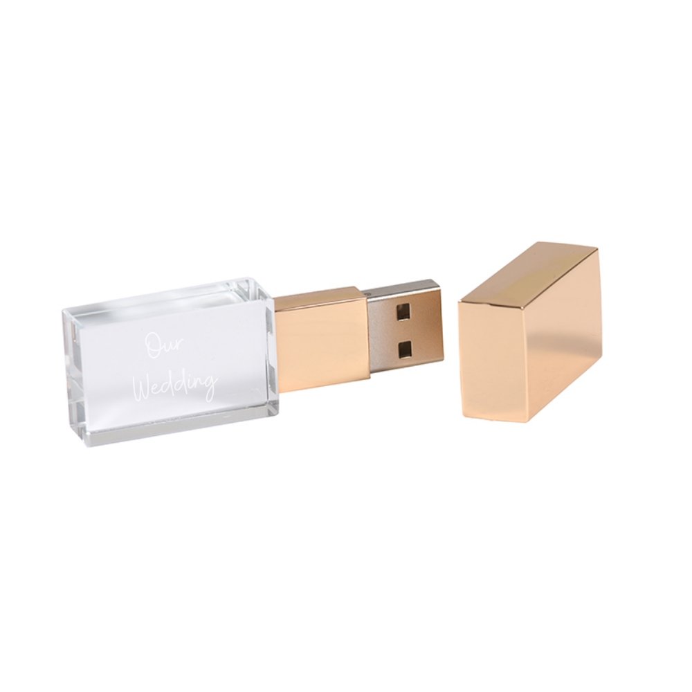 Personalised Crystal Luxury USB With Printed Gift Box 4GB - 64GB - Etchoo