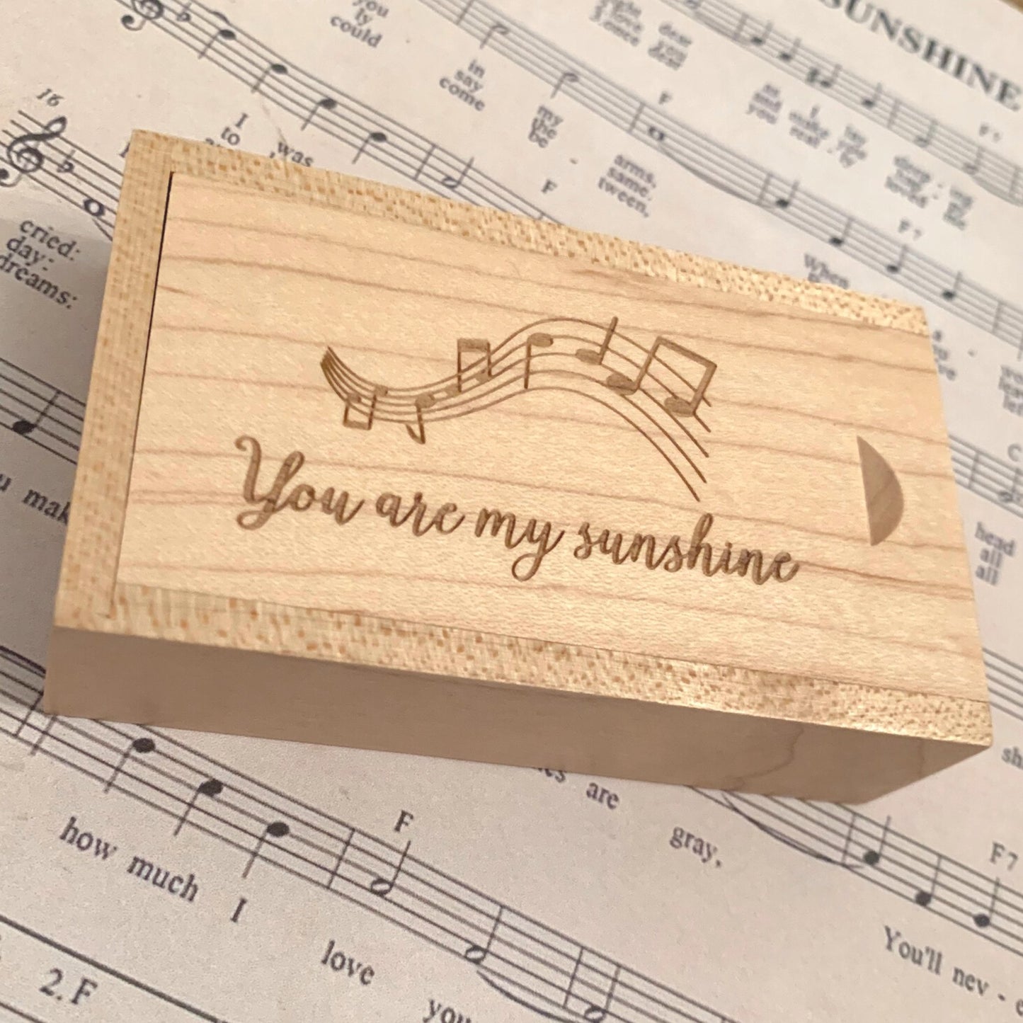 Personalised Guitar Wooden Wood USB With Box 4GB-64GB - Etchoo