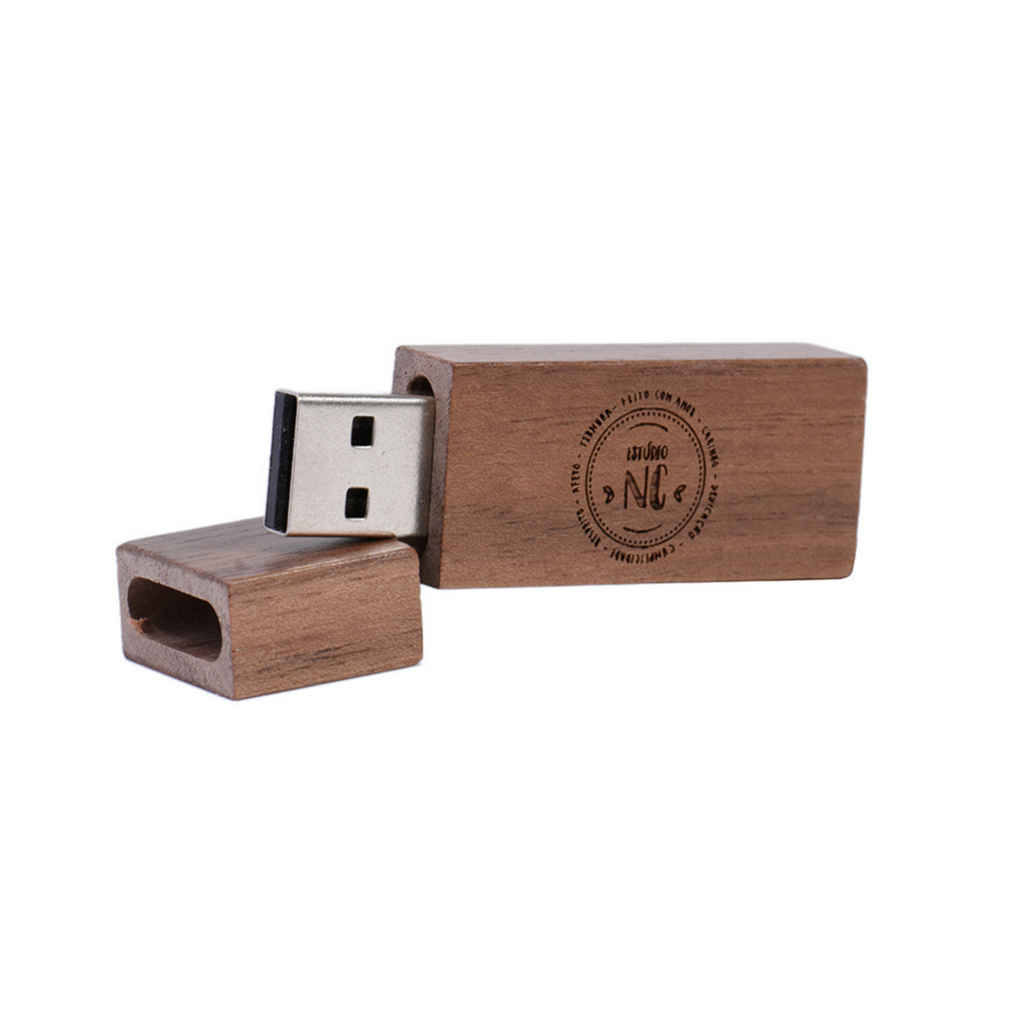 Rectangle Wooden USB Flash Drive Stick 4GB - 64GB