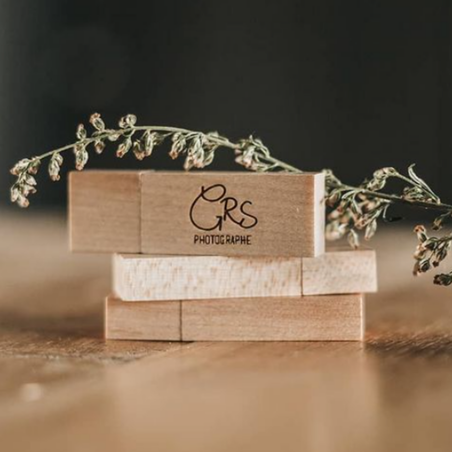 Rectangle Wooden USB Flash Drive Stick 4GB - 64GB