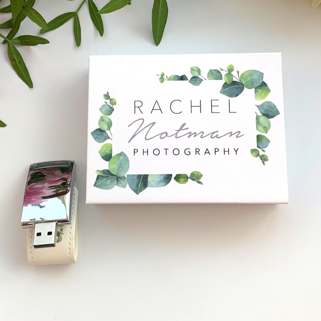 Full Colour Printed Custom Leather USB Gift Sets