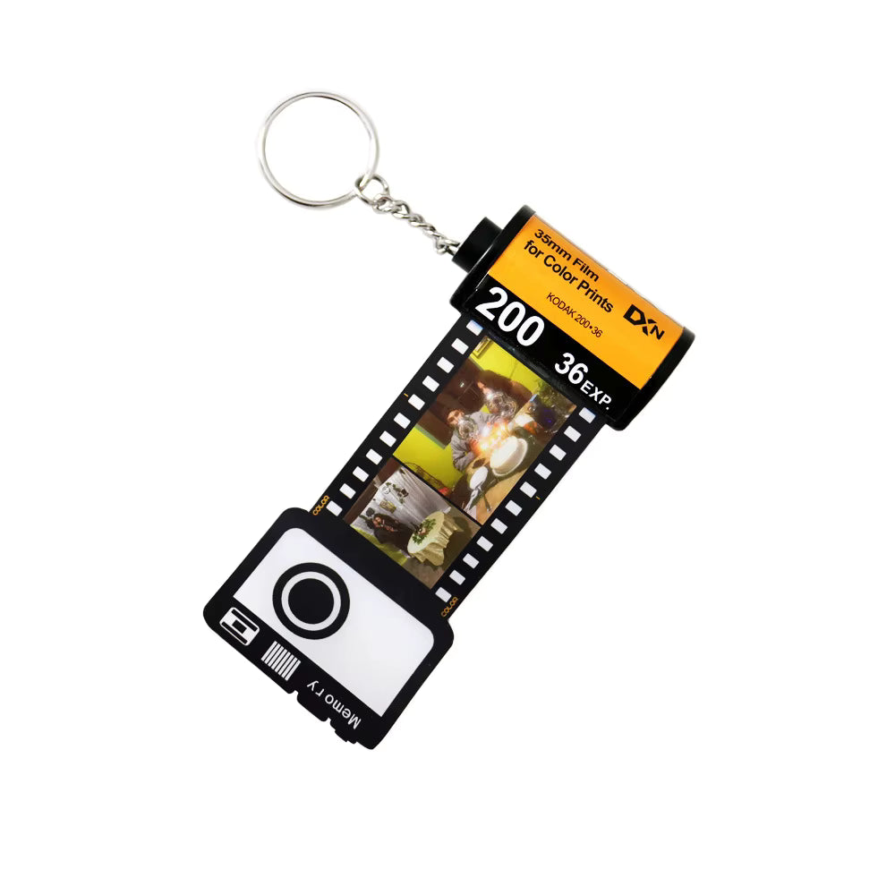 Retro Photo Film Camera Reel Roll Custom Keychain