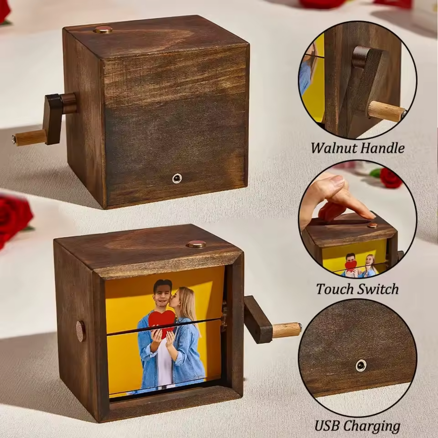 Personalised Wooden Photo Flipbook Box