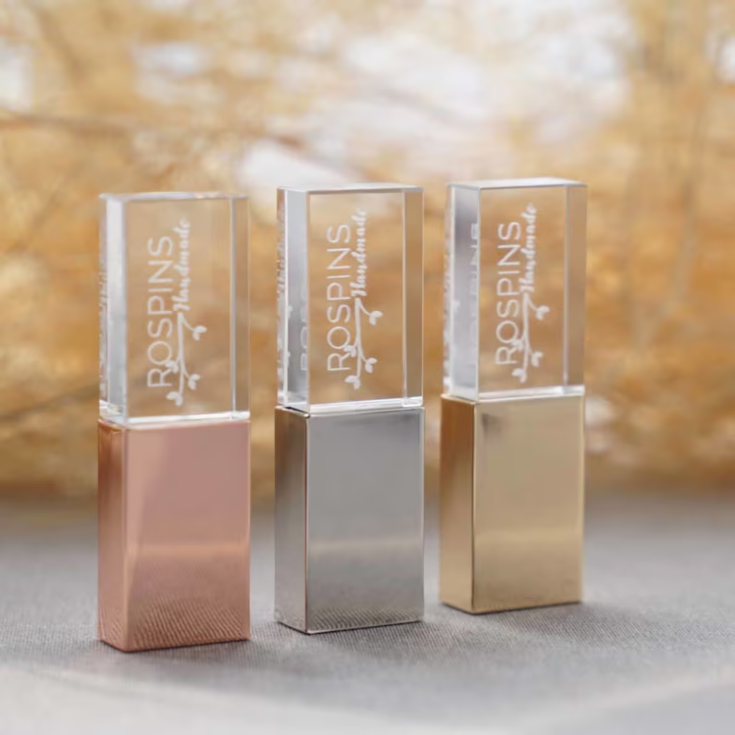 Personalised Crystal Metal USB Flash Drive