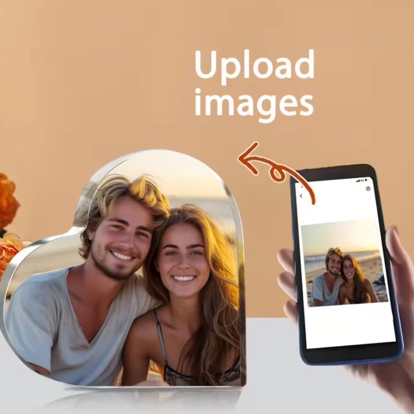 Personalised Acrylic Photo Heart