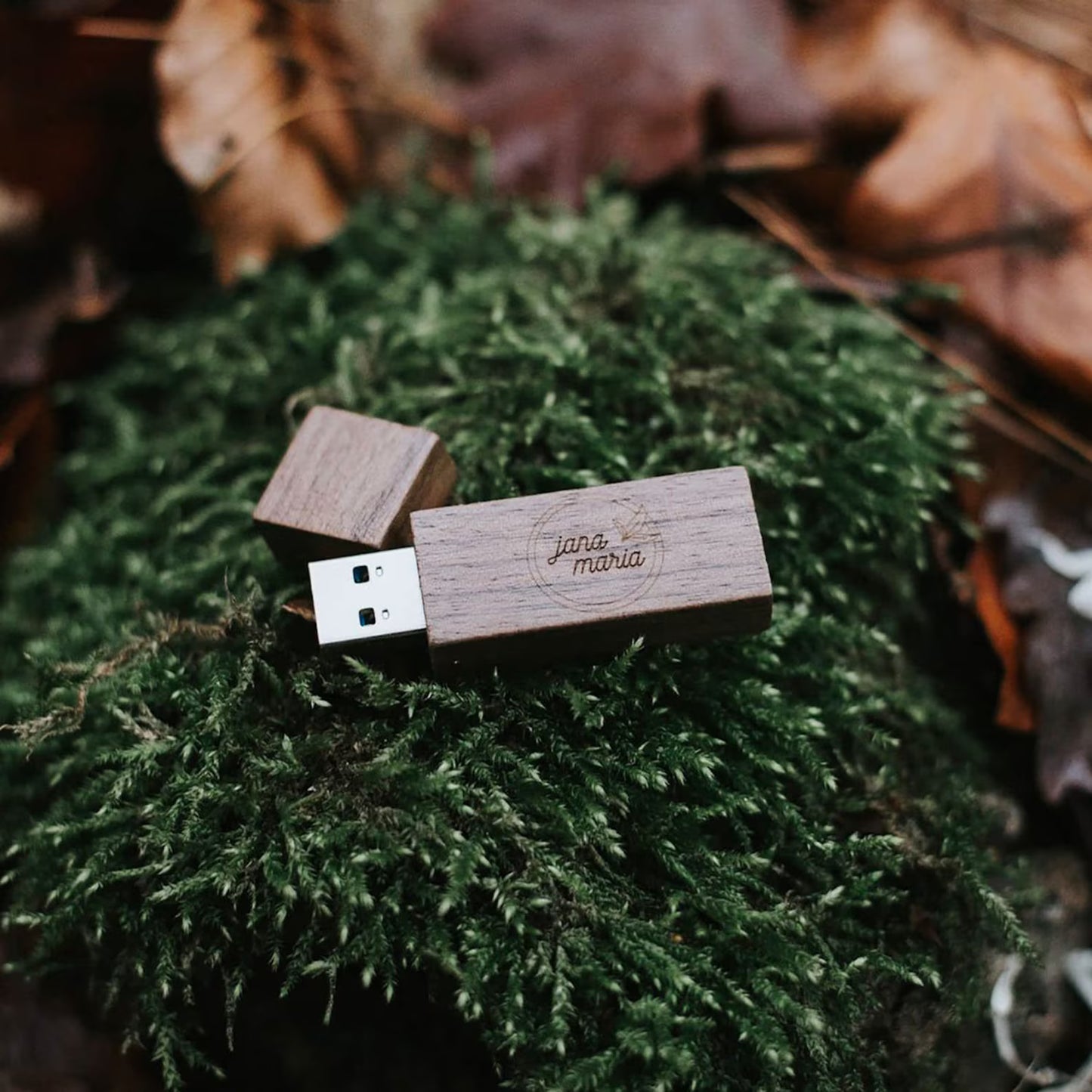 Rectangle Wooden USB Flash Drive Stick  4GB - 64GB