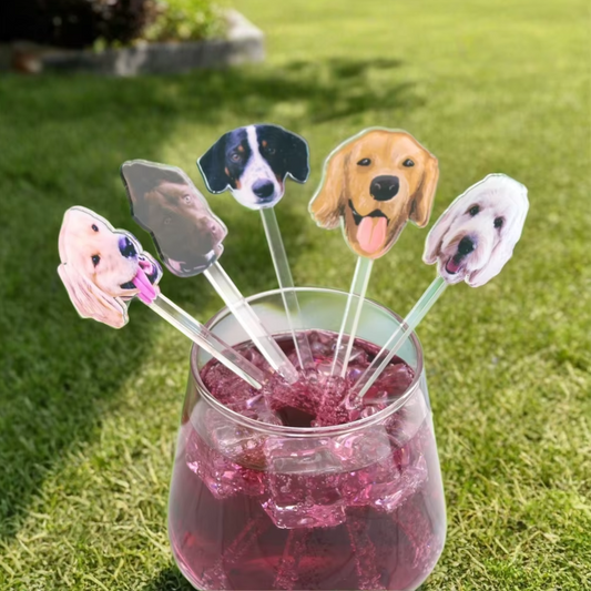 Custom Pet Photo Drink Stirrers