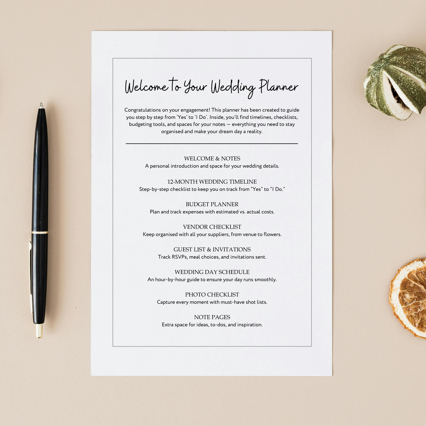 Personalised Wedding Planner PDF