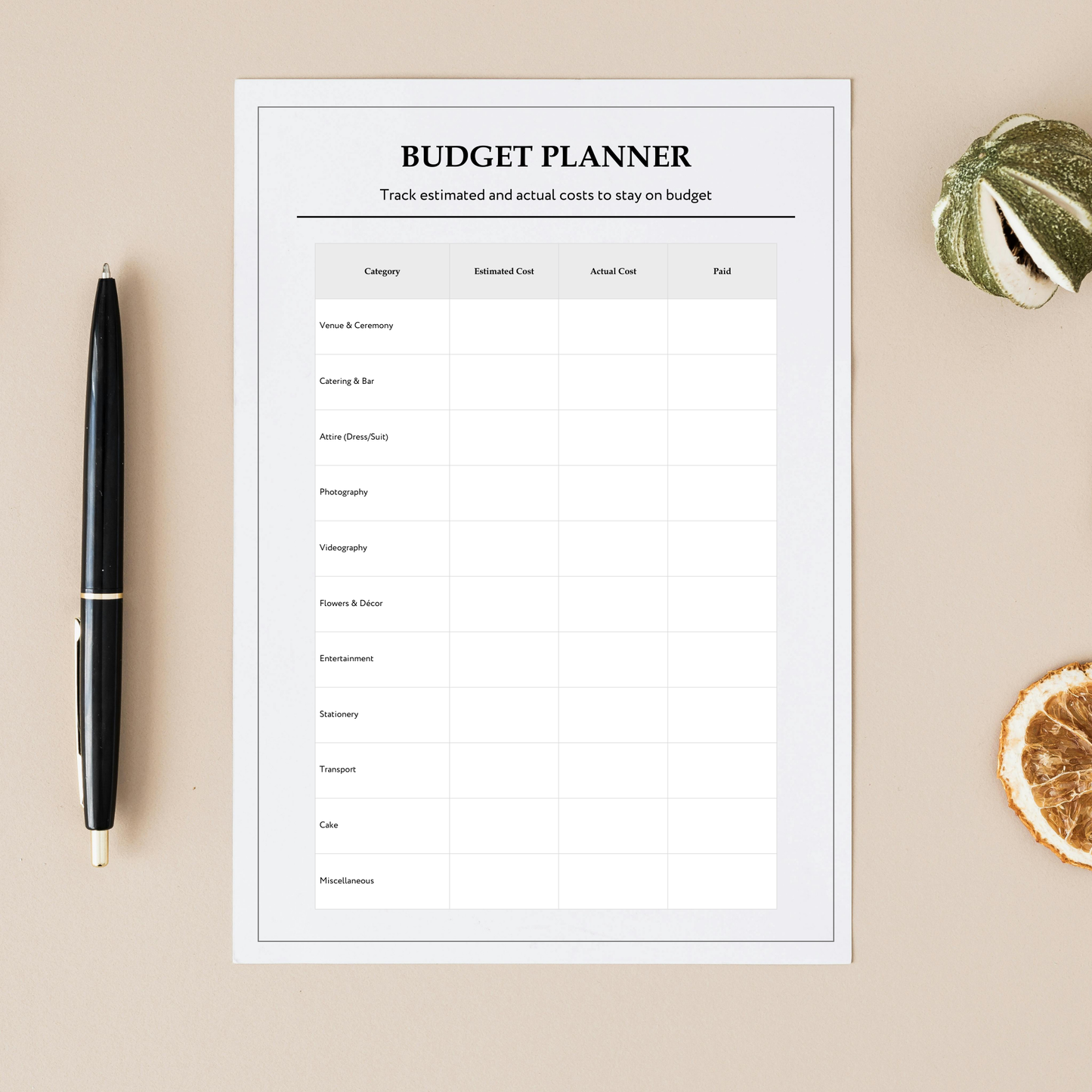 Personalised Wedding Planner PDF