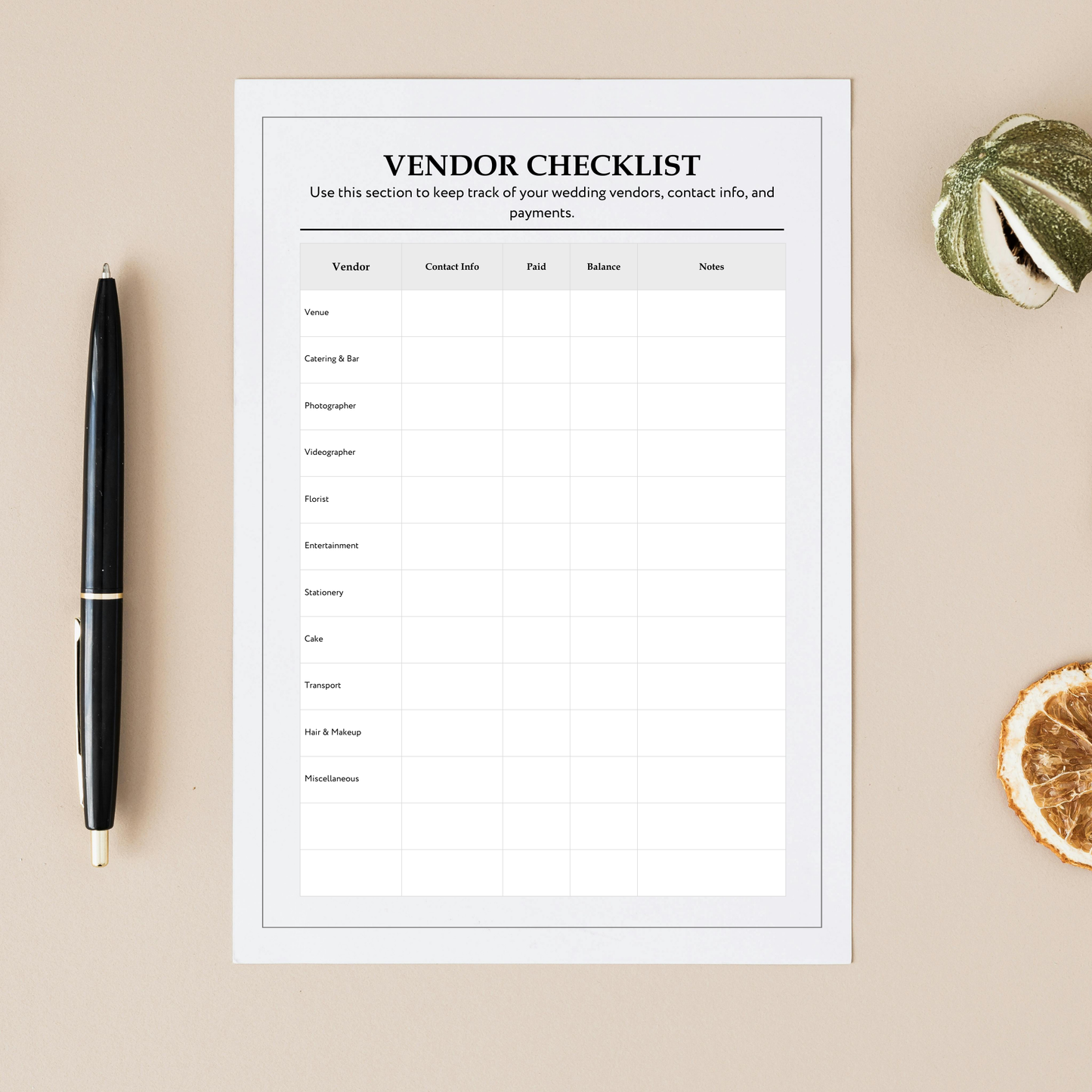 Personalised Wedding Planner PDF